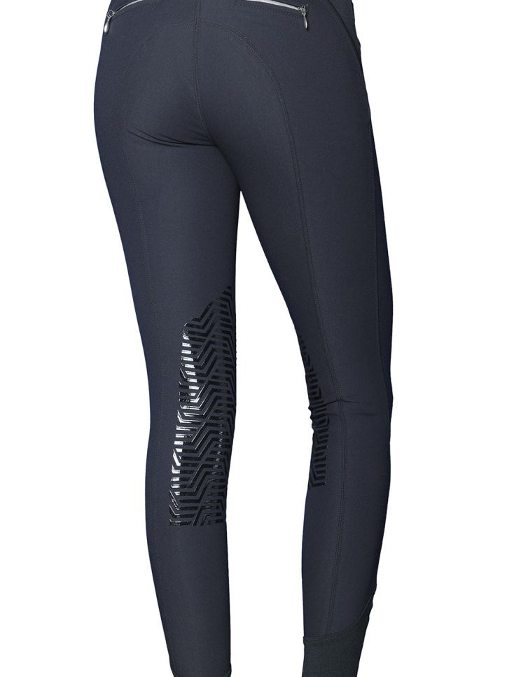 GhoDho Aubrie Pro Meryl® Water & Stain Resistant Knee Patch Breeches Black - GhoDho - Equiluxe Tack