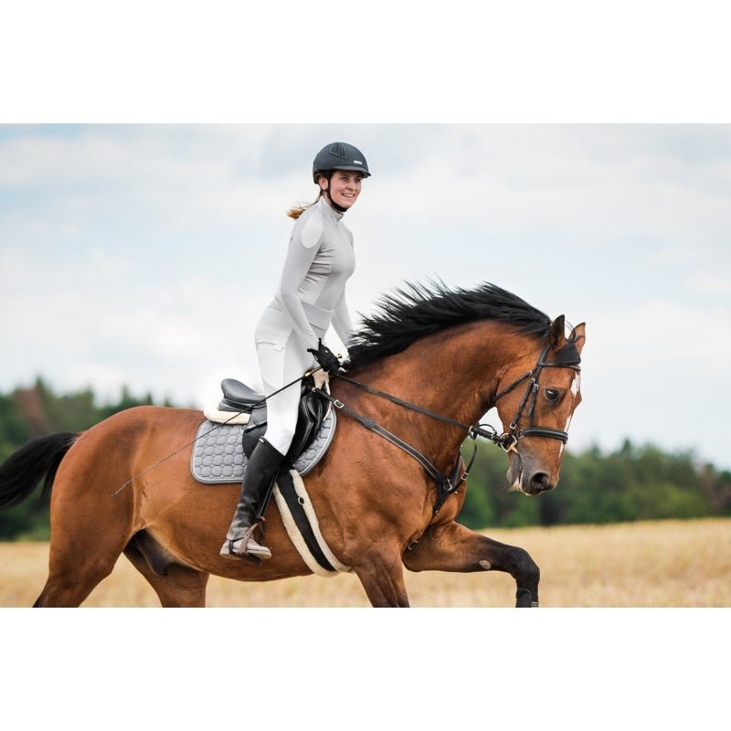Horse Spirit Technical Long Sleeve Baselayer Sunshirt - Grey & White - Horse Spirit - Equiluxe Tack
