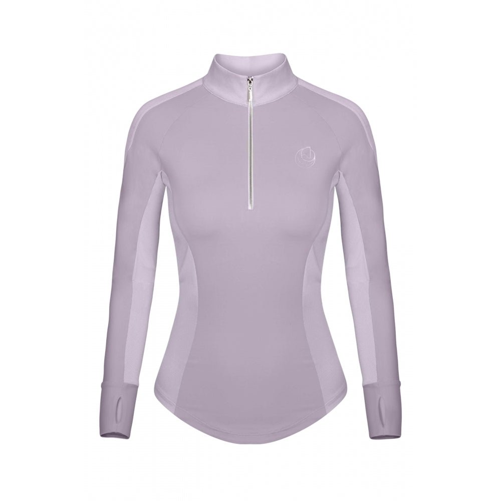 Grey Technical Stretch Long Sleeve Baselayer Sunshirt - Equiluxe Tack