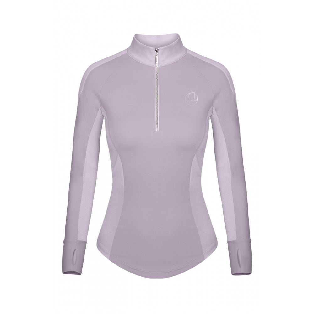 Horse Spirit Technical Long Sleeve Baselayer Sunshirt - Grey & White - Horse Spirit - Equiluxe Tack