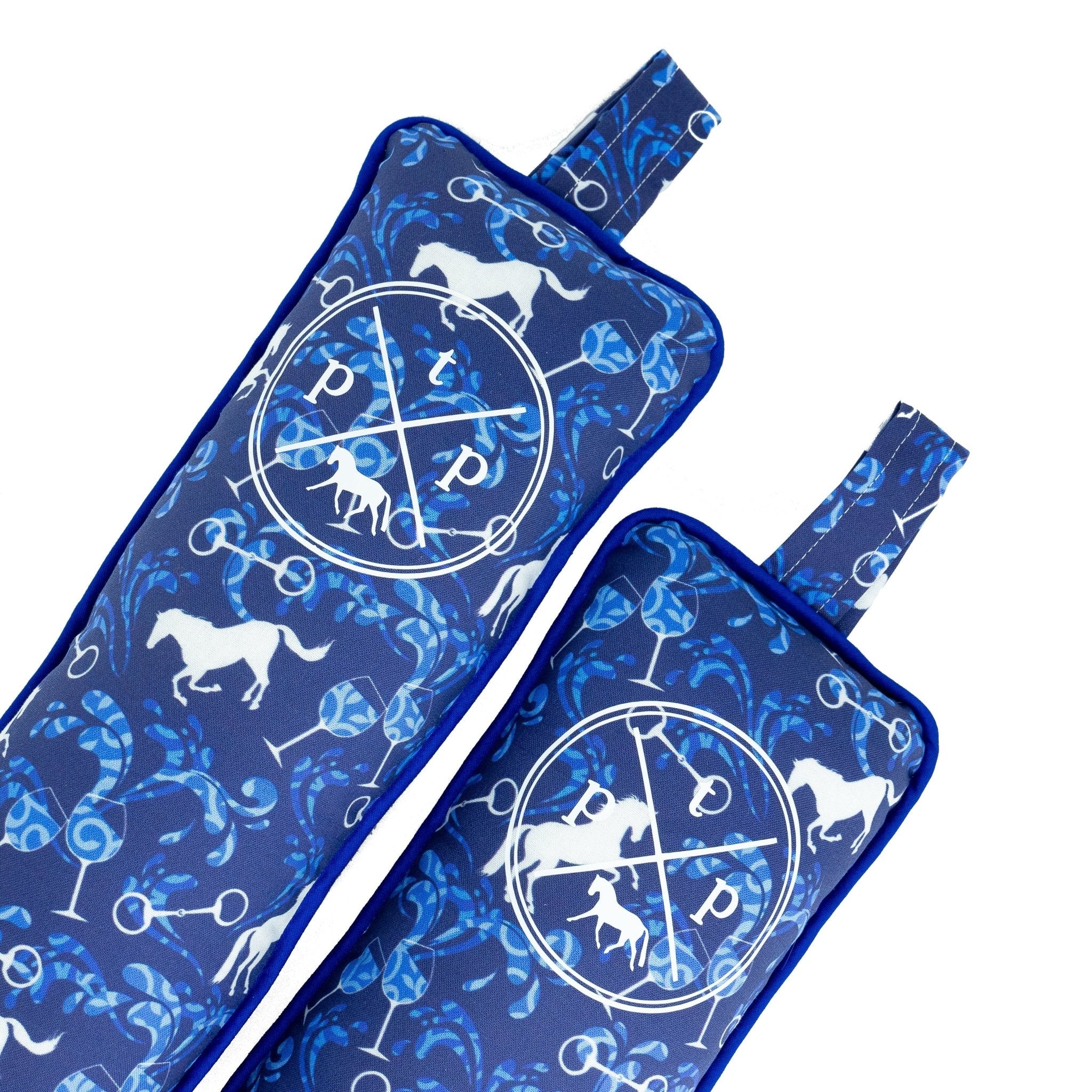 Horses & Wine (Blue) Boot Tree Stuffers - Equiluxe Tack