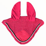 Hot Pink Fly Ear Veil Bonnet - Equiluxe Tack