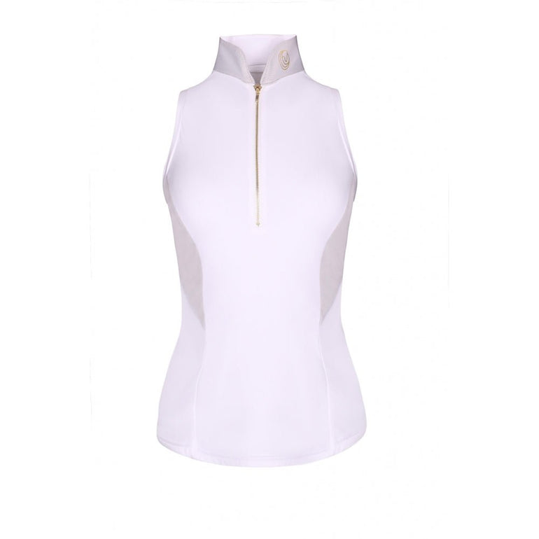 HS Basic Sleeveless Sun Shirt - White/Grey - Equiluxe Tack