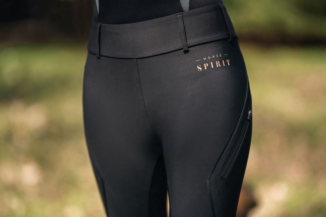 HS Technical Stretch Riding Leggings - Black - Equiluxe Tack