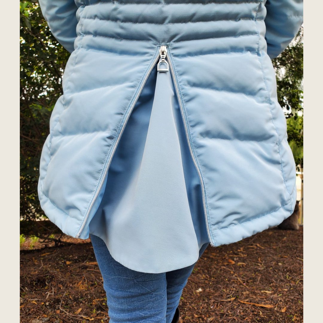 Ice Blue Duck Down Riding Jacket - Equiluxe Tack