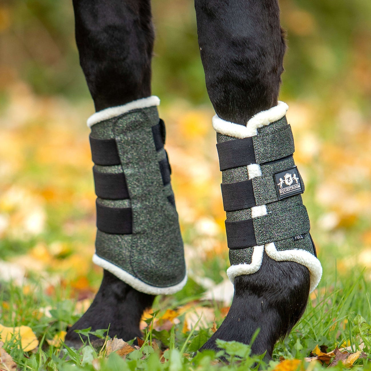Jade Green Boots With Faux Fur - Equiluxe Tack