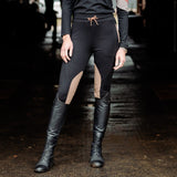 Jogger Knee Patch Breech - Black - Equiluxe Tack