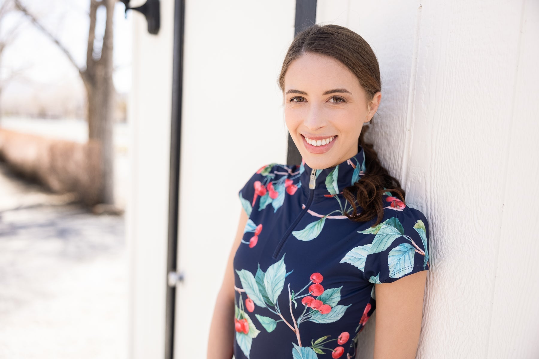 Kastel Denmark Cap Sleeve Navy Cherry - Kastel Denmark - Equiluxe Tack