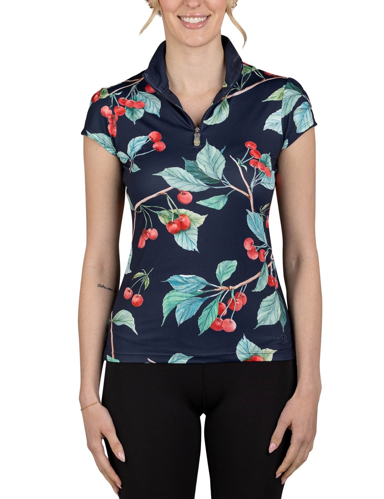 Kastel Denmark Cap Sleeve Navy Cherry - Kastel Denmark - Equiluxe Tack