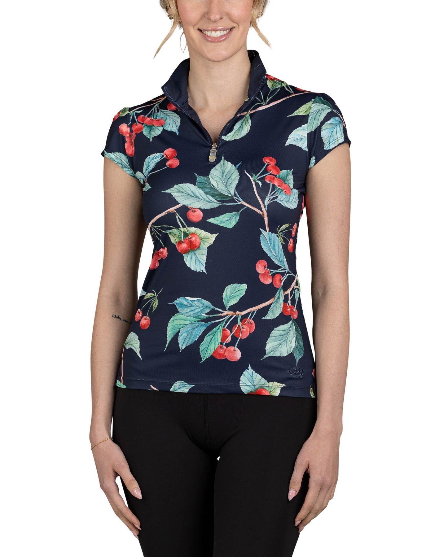 Kastel Denmark Cap Sleeve Navy Cherry - Kastel Denmark - Equiluxe Tack