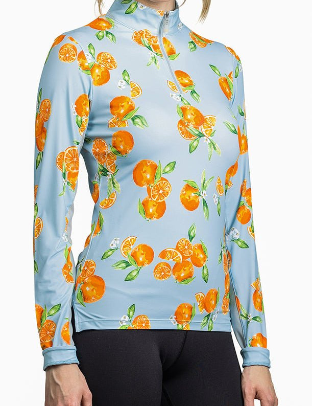 Kastel Denmark Light Blue Oranges Long Sleeve - Kastel Denmark - Equiluxe Tack