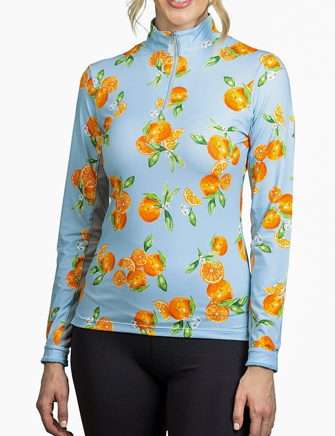 Kastel Denmark Light Blue Oranges Long Sleeve - Kastel Denmark - Equiluxe Tack