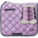 Lavender Glitter Saddle Pad Set - Dressage or Jump - Equiluxe Tack