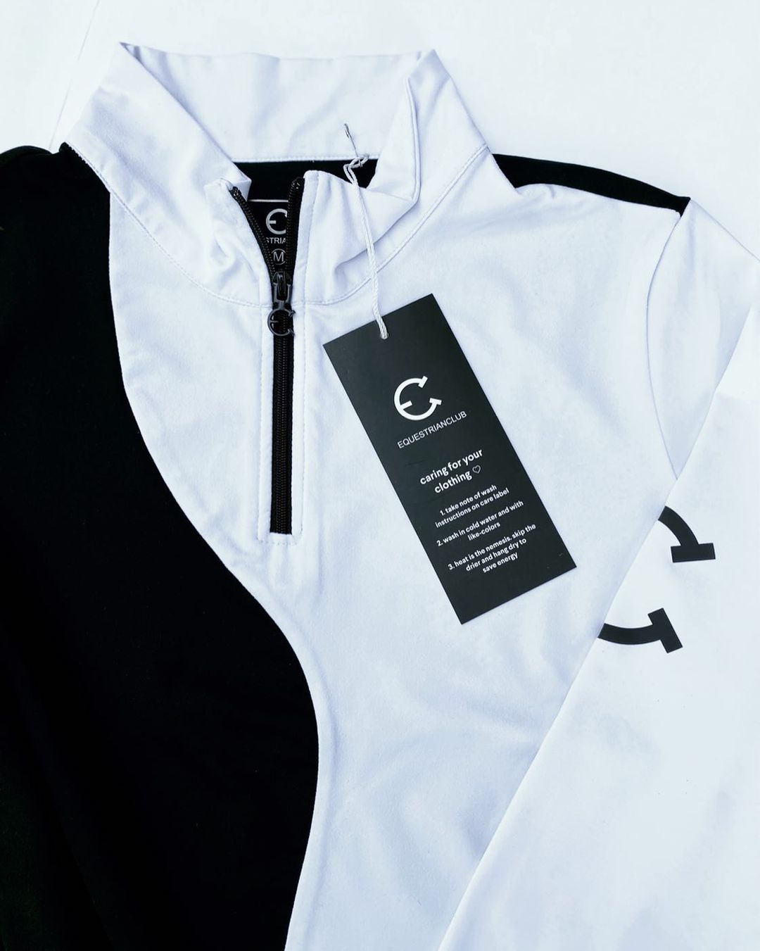 LENNA Training Top Long Sleeve Sunshirt - Black & White - Equestrian Club - Equiluxe Tack