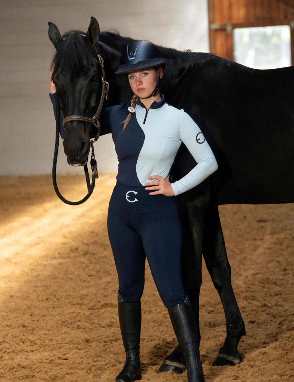 LENNA Training Top Long Sleeve Sunshirt - Blue - Equestrian Club - Equiluxe Tack