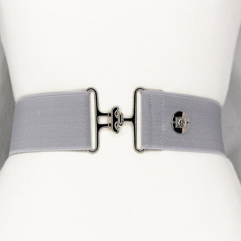 Light Gray 1.5" or 2" Elastic Riding Belt - Equiluxe Tack