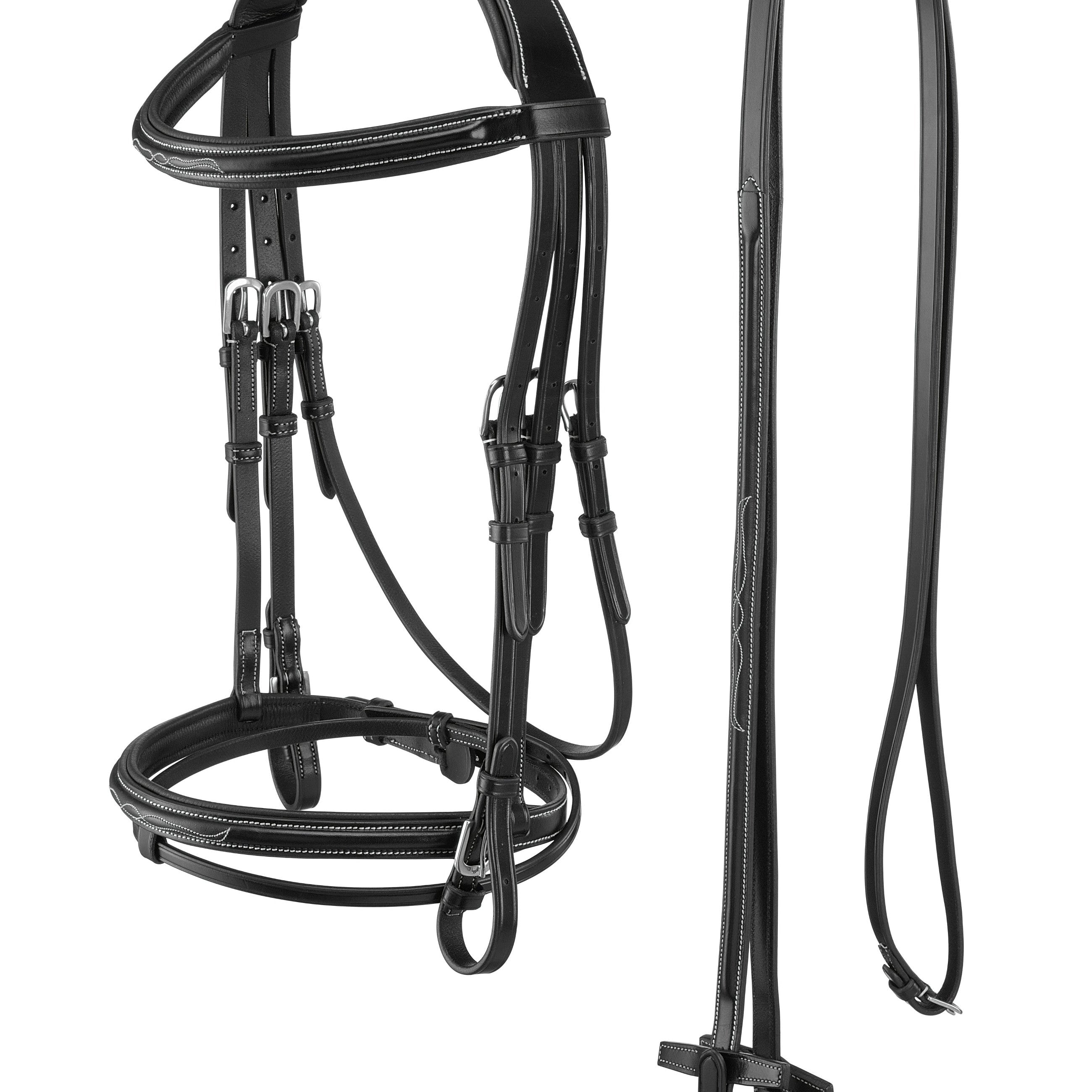 Makebe Italy Hunter Jumper Bridle w/ Reins - Italian Leather - Equiluxe Tack