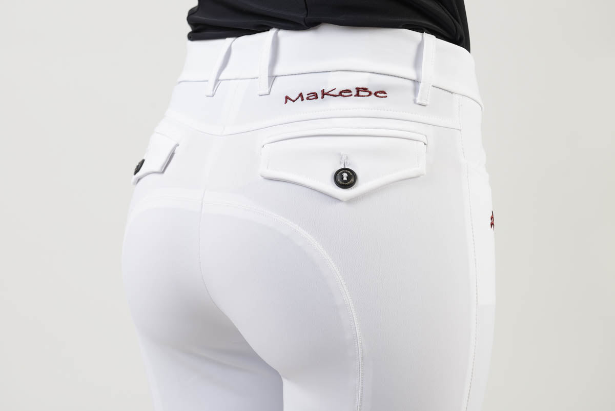 Makebe Italy Ladies Suede Knee Patch Audrey Breeches - Equiluxe Tack