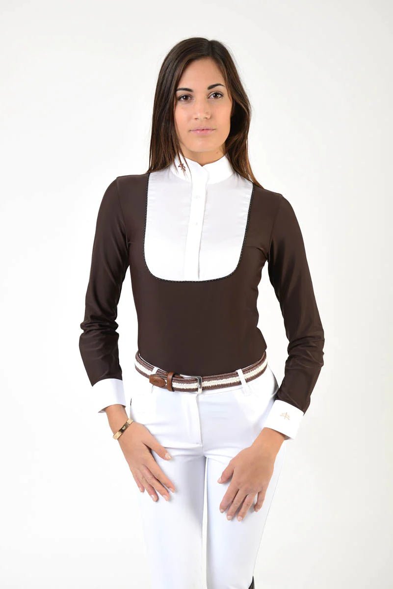 Makebe Italy Long Sleeve Polo Shirt - Angel - Equiluxe Tack