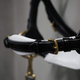 Masego Bella Starwheel Hackamore Bridle - Black and White - Equiluxe Tack