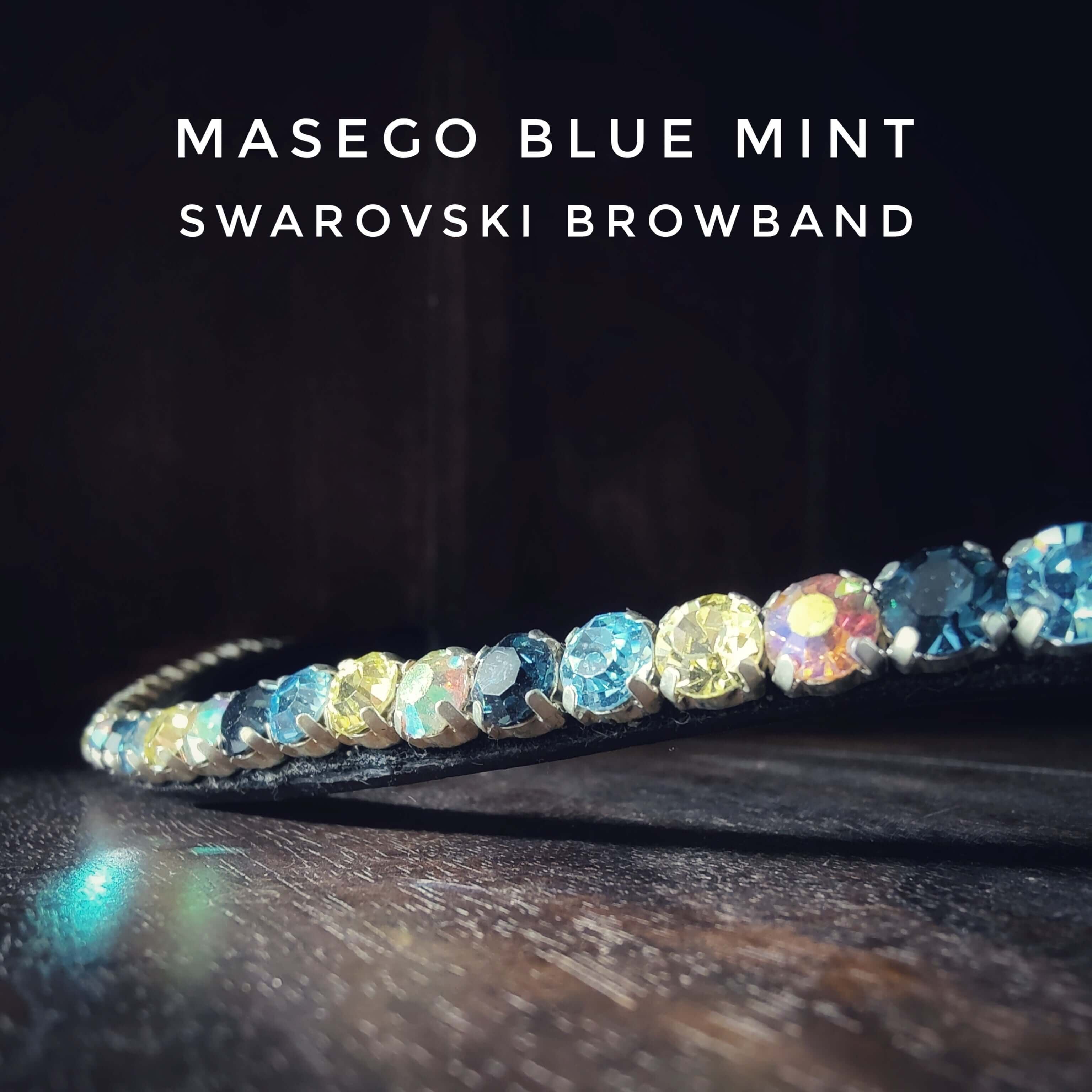 Masego 'Blue Mint' Swarovski Browband - MASEGO horsewear - Equiluxe Tack