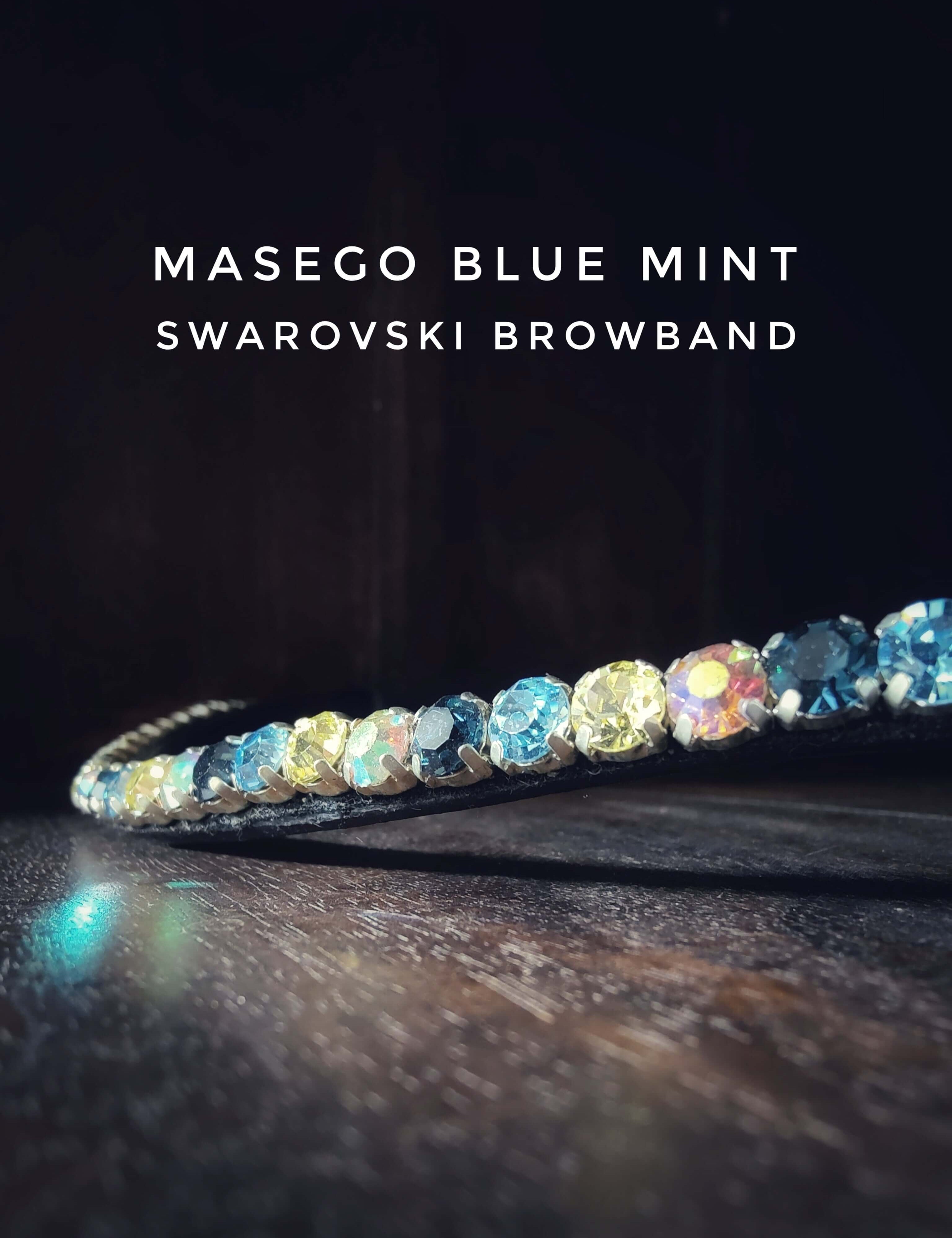 Masego 'Blue Mint' Swarovski Browband - MASEGO horsewear - Equiluxe Tack
