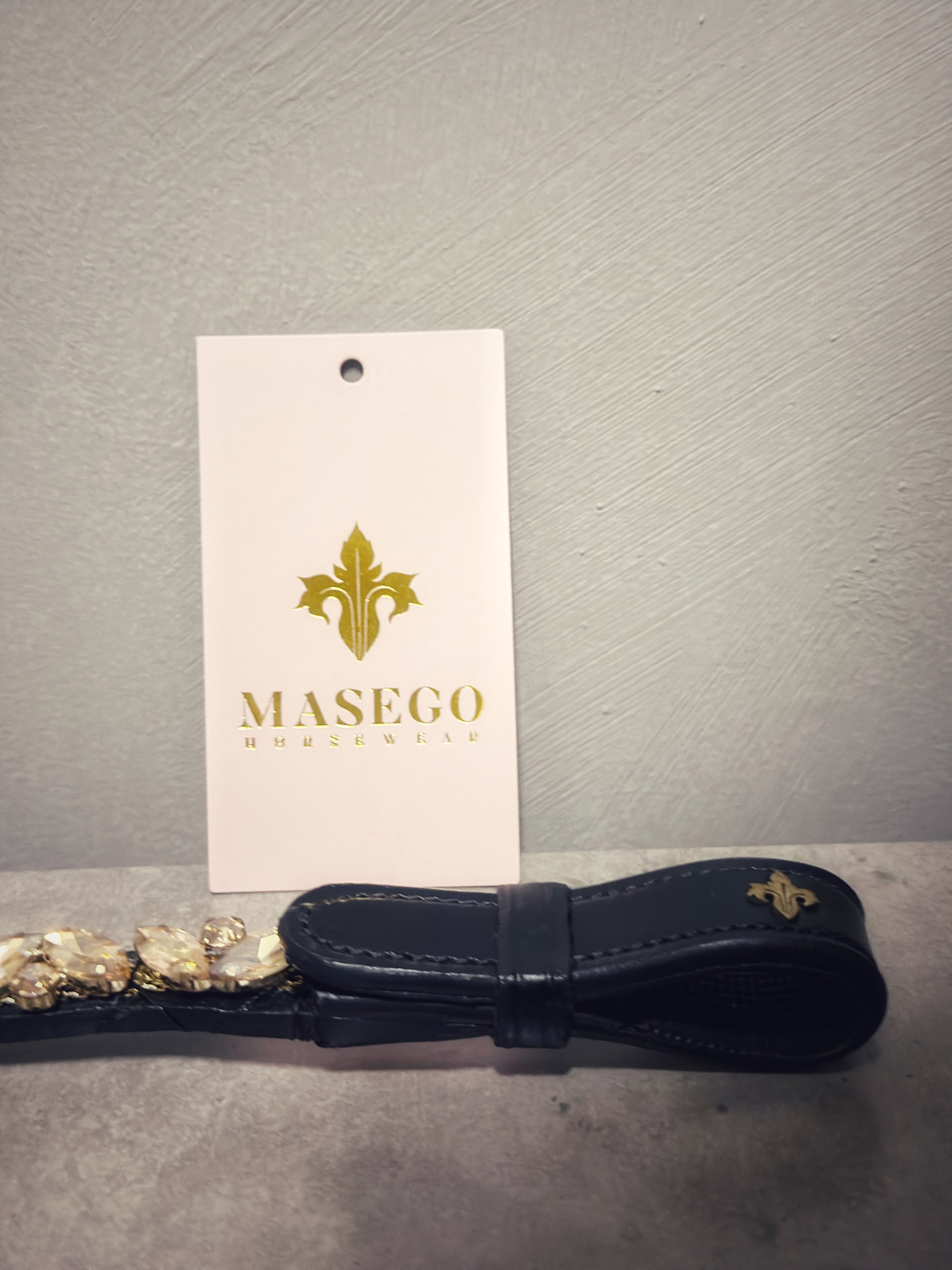Masego Champagne Ivy Italian Leather Browband - Equiluxe Tack