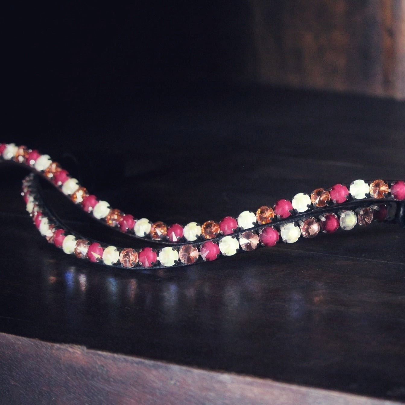 Masego Chunky Swarovski Berries & Cream Browband - MASEGO horsewear - Equiluxe Tack
