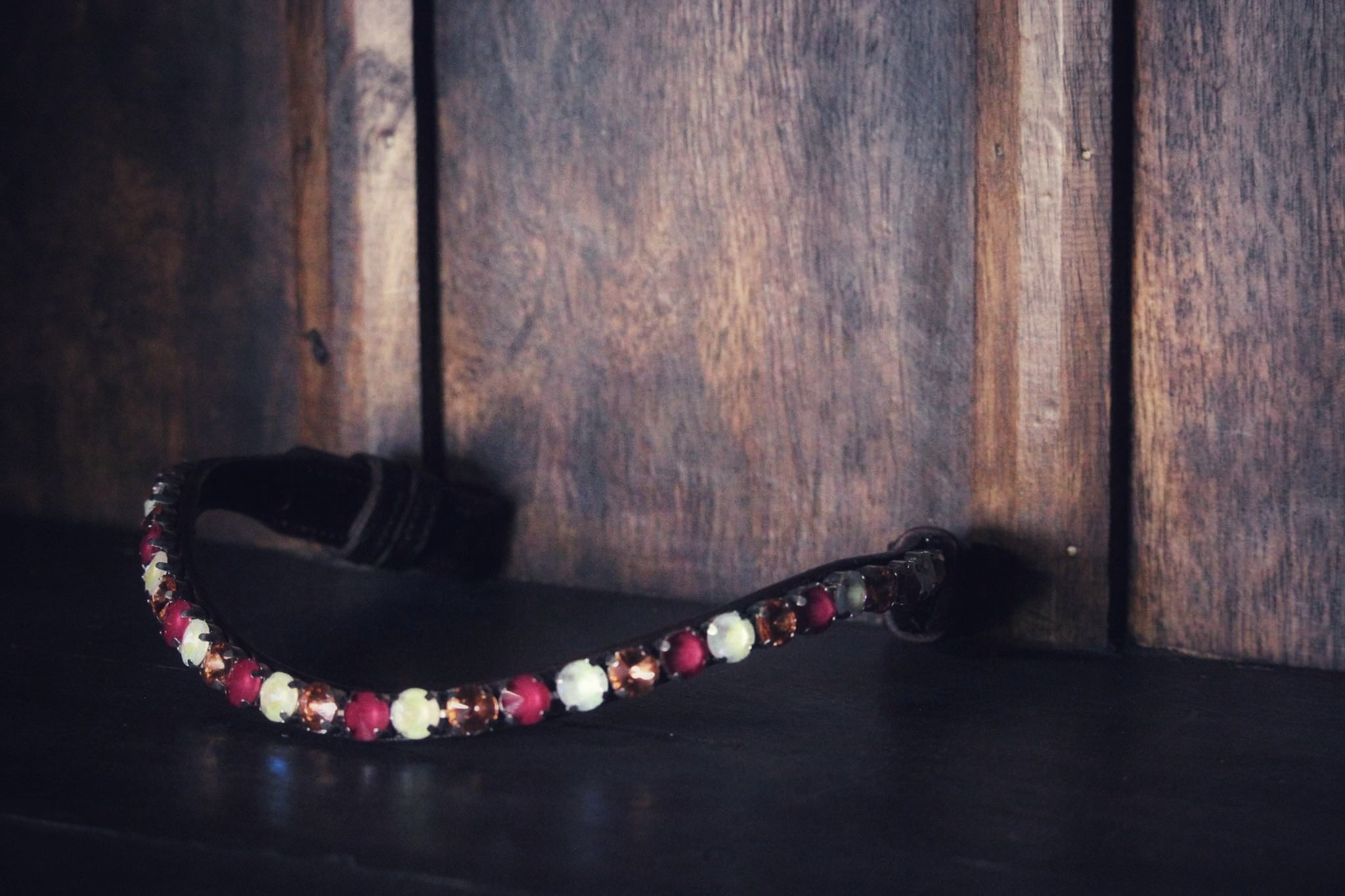 Masego Chunky Swarovski Berries & Cream Browband - MASEGO horsewear - Equiluxe Tack