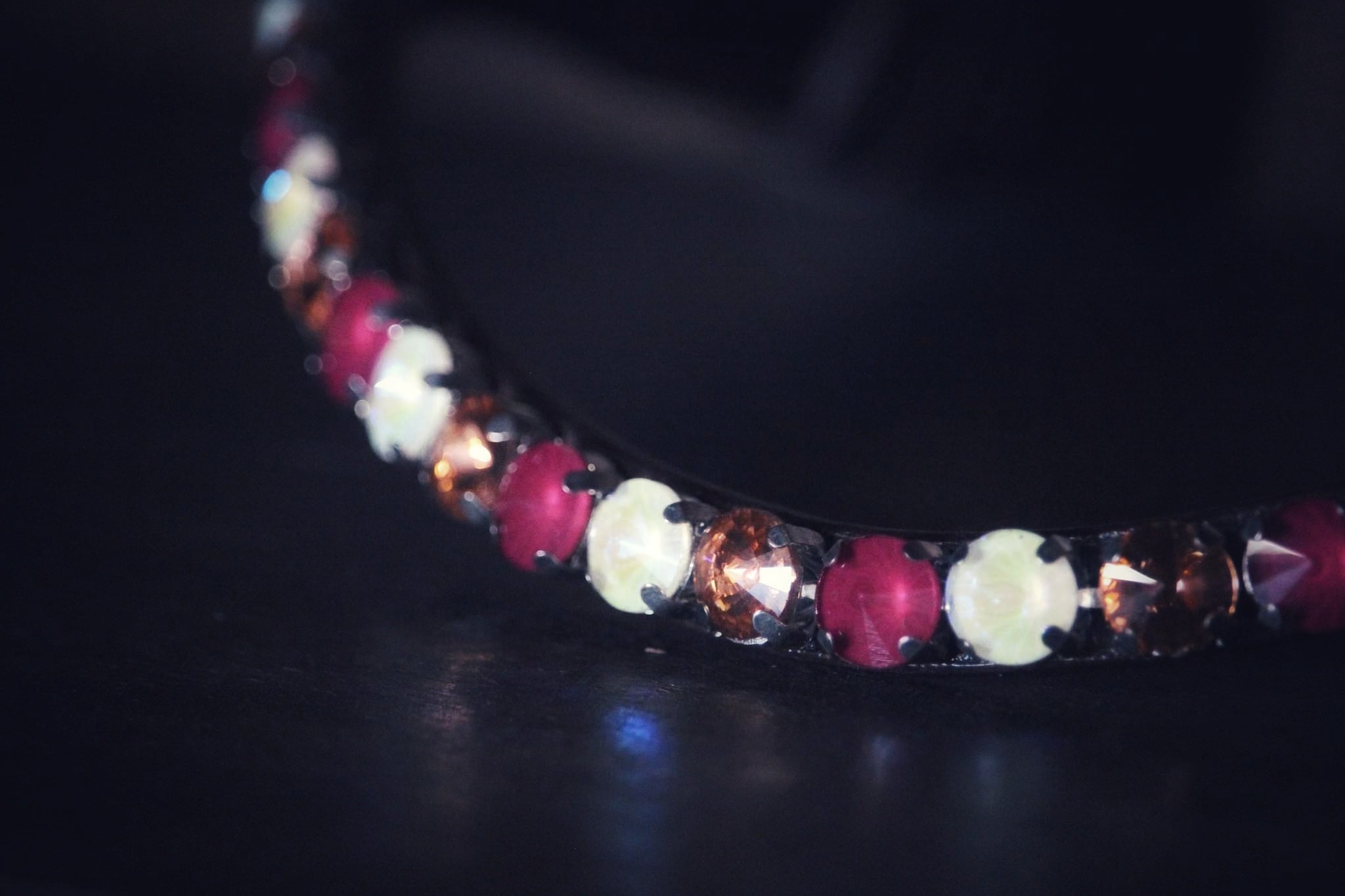 Masego Chunky Swarovski Berries & Cream Browband - MASEGO horsewear - Equiluxe Tack