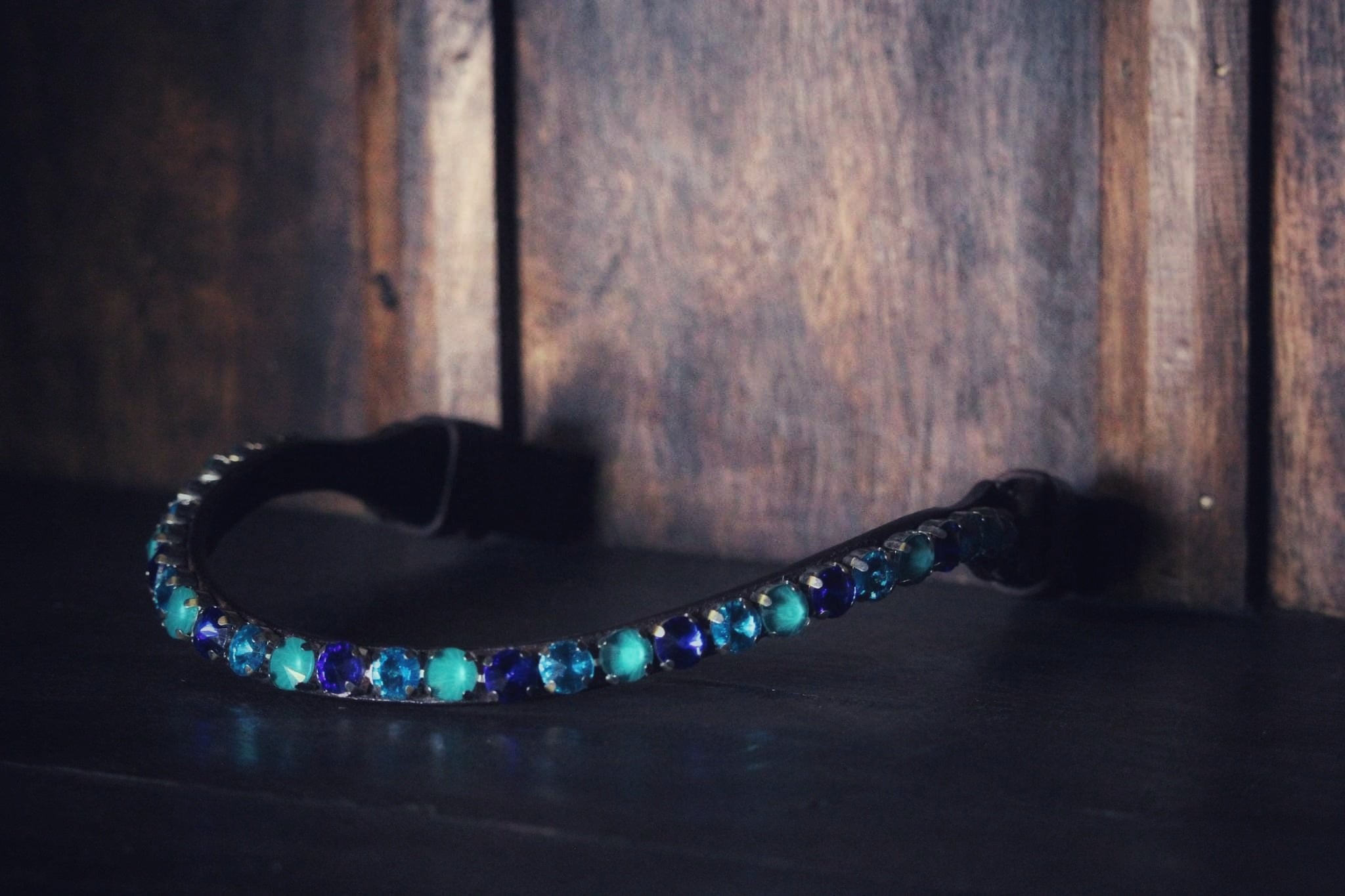 Masego Chunky Swarovski Emerald Sky Browband - MASEGO horsewear - Equiluxe Tack