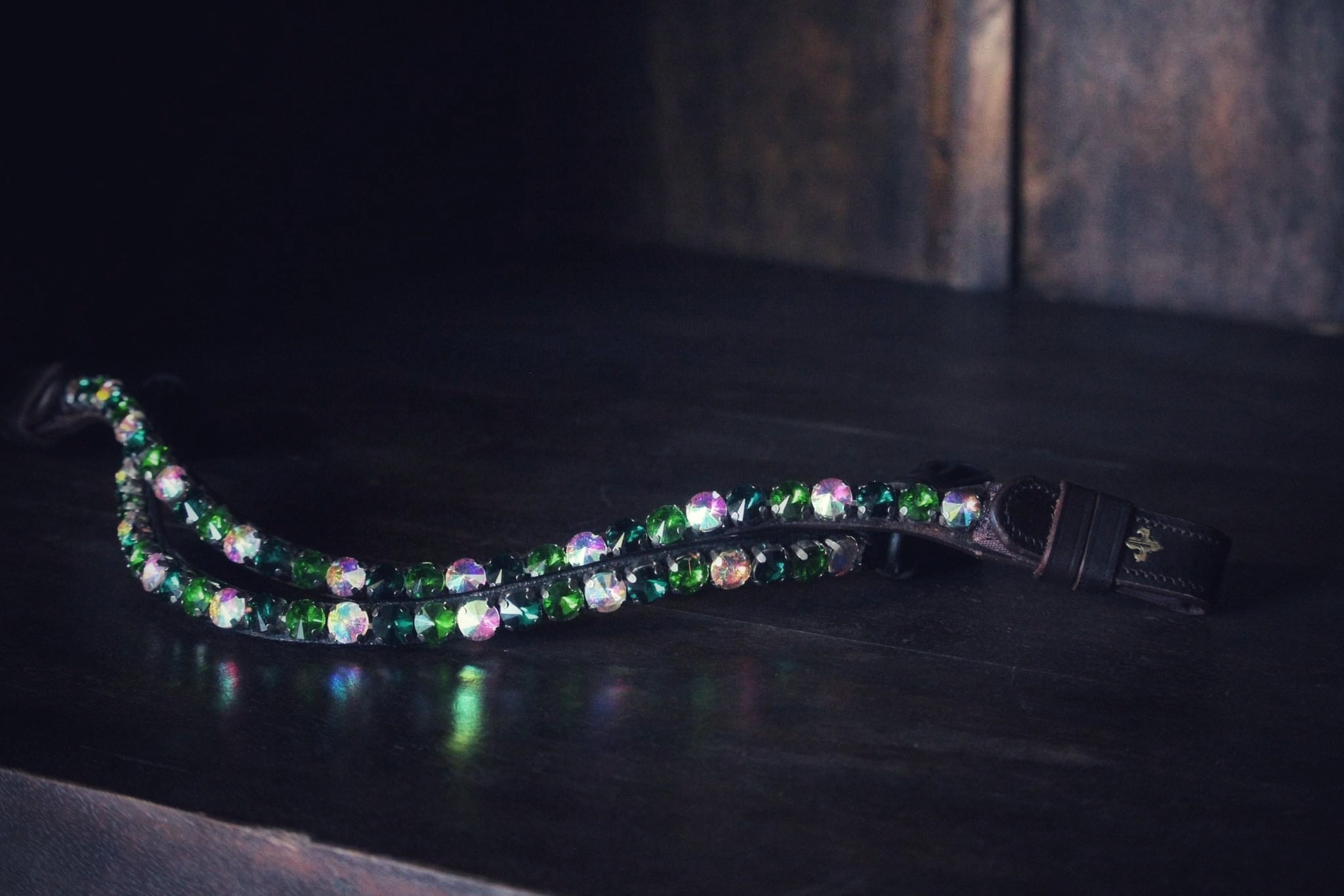 Masego Chunky Swarovski Green Apple Browband - MASEGO horsewear - Equiluxe Tack