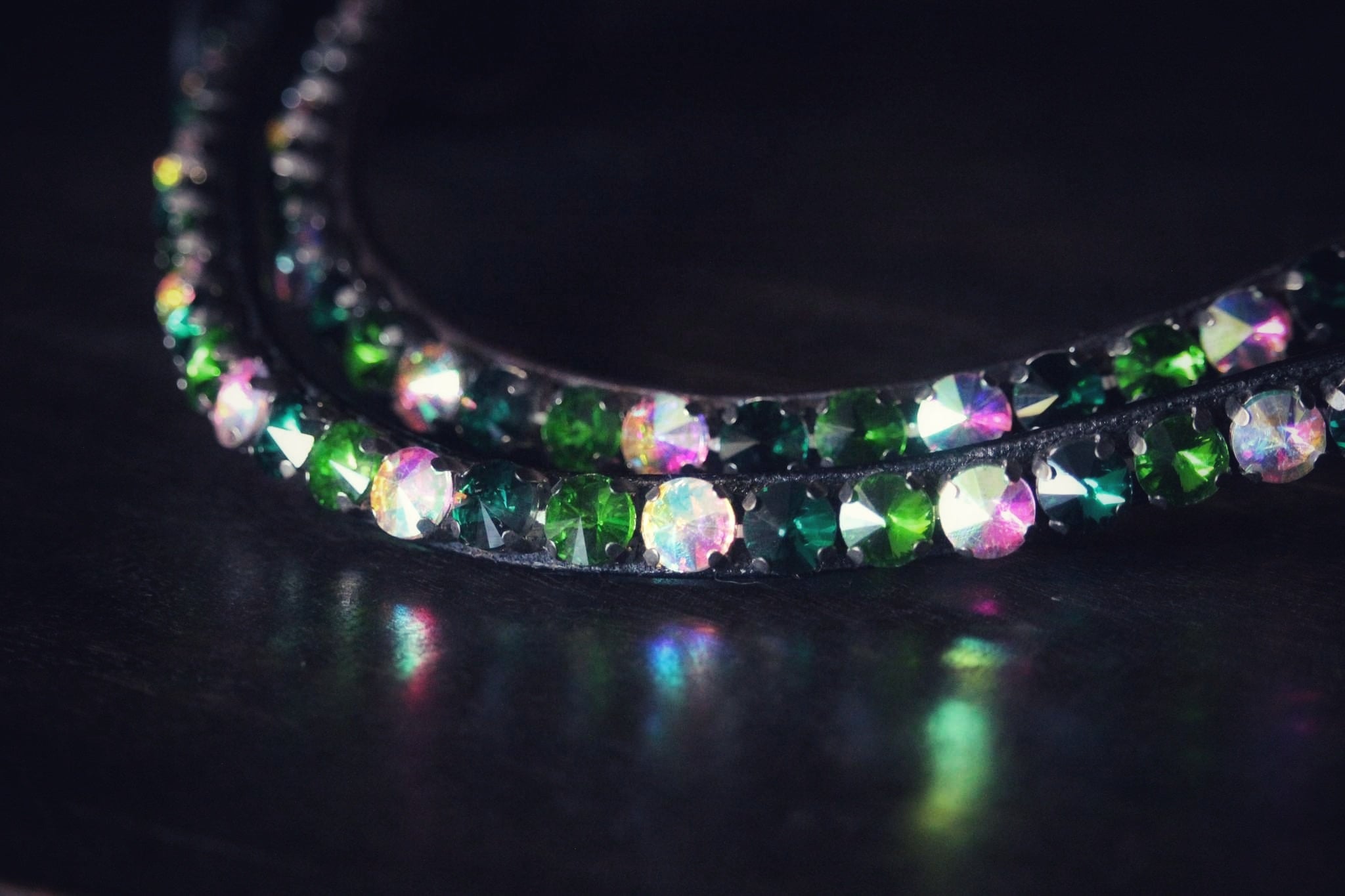 Masego Chunky Swarovski Green Apple Browband - MASEGO horsewear - Equiluxe Tack