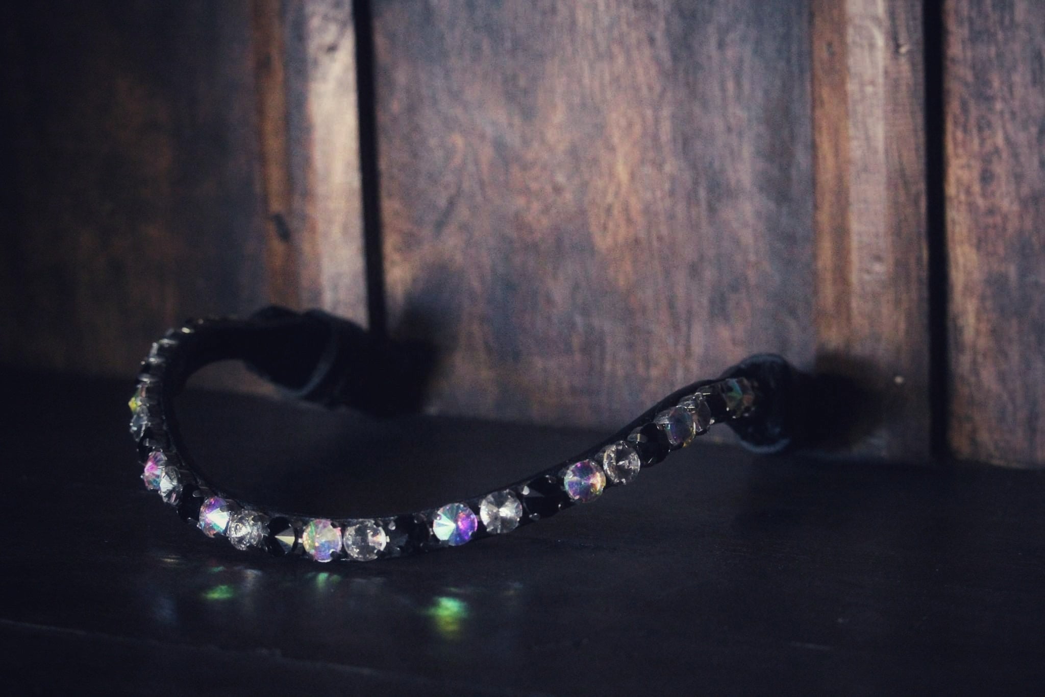 Masego Chunky Swarovski Onyx Black and Ice Browband - MASEGO horsewear - Equiluxe Tack