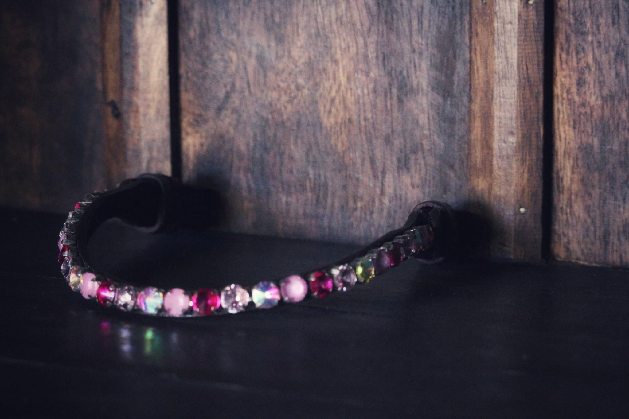 Masego Chunky Swarovski Strawberry Milkshake Browband - MASEGO horsewear - Equiluxe Tack