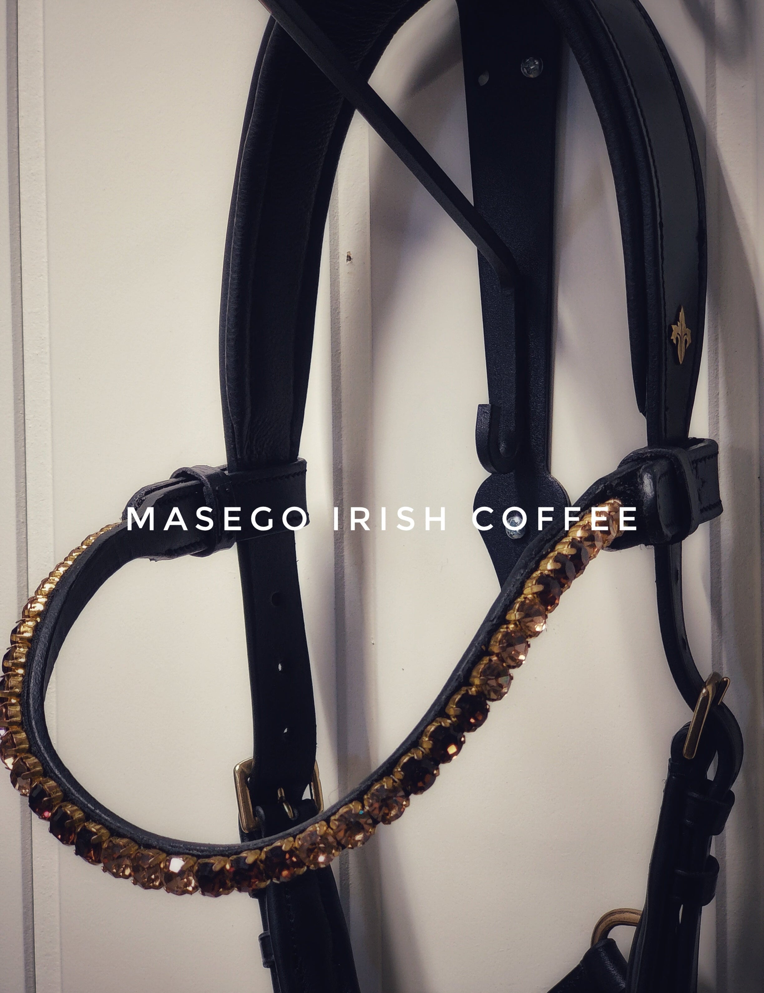 Masego Irish Coffee Italian Leather Browband - MASEGO horsewear - Equiluxe Tack
