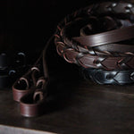 Masego Italian Leather Braided Plaited Reins - Black or Brown - Equiluxe Tack