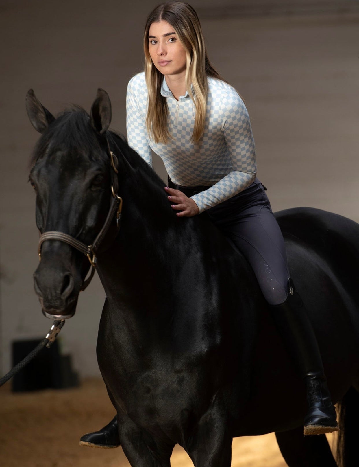 MIA Blue Long Sleeve Sun Shirt - Equestrian Club - Equiluxe Tack