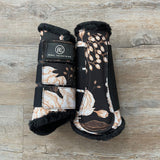 Midnight Peony Brushing Boots - Equiluxe Tack