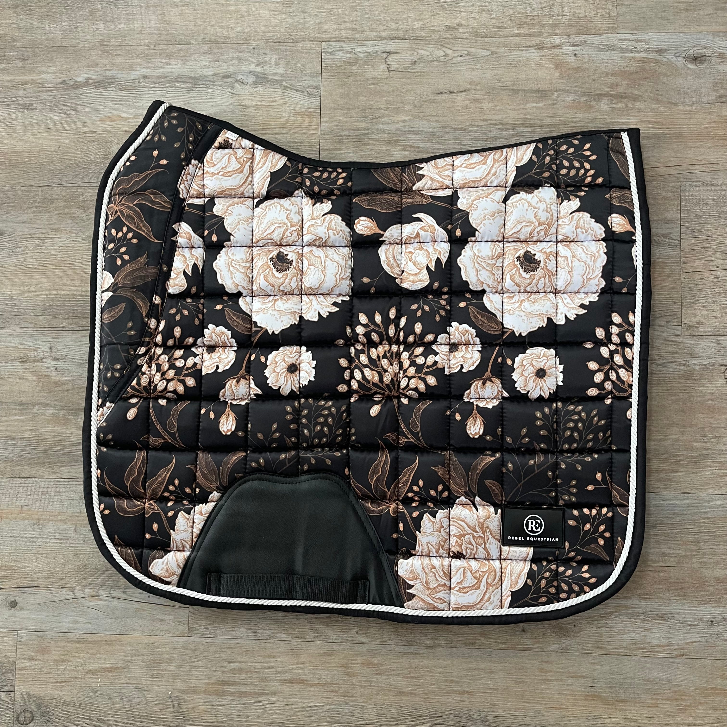 Midnight Peony Dressage Pad - Equiluxe Tack