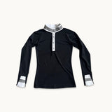 Milton Menasco | Gimme Ribbon Equestrian Top with Mesh Undersleeves - Equiluxe Tack