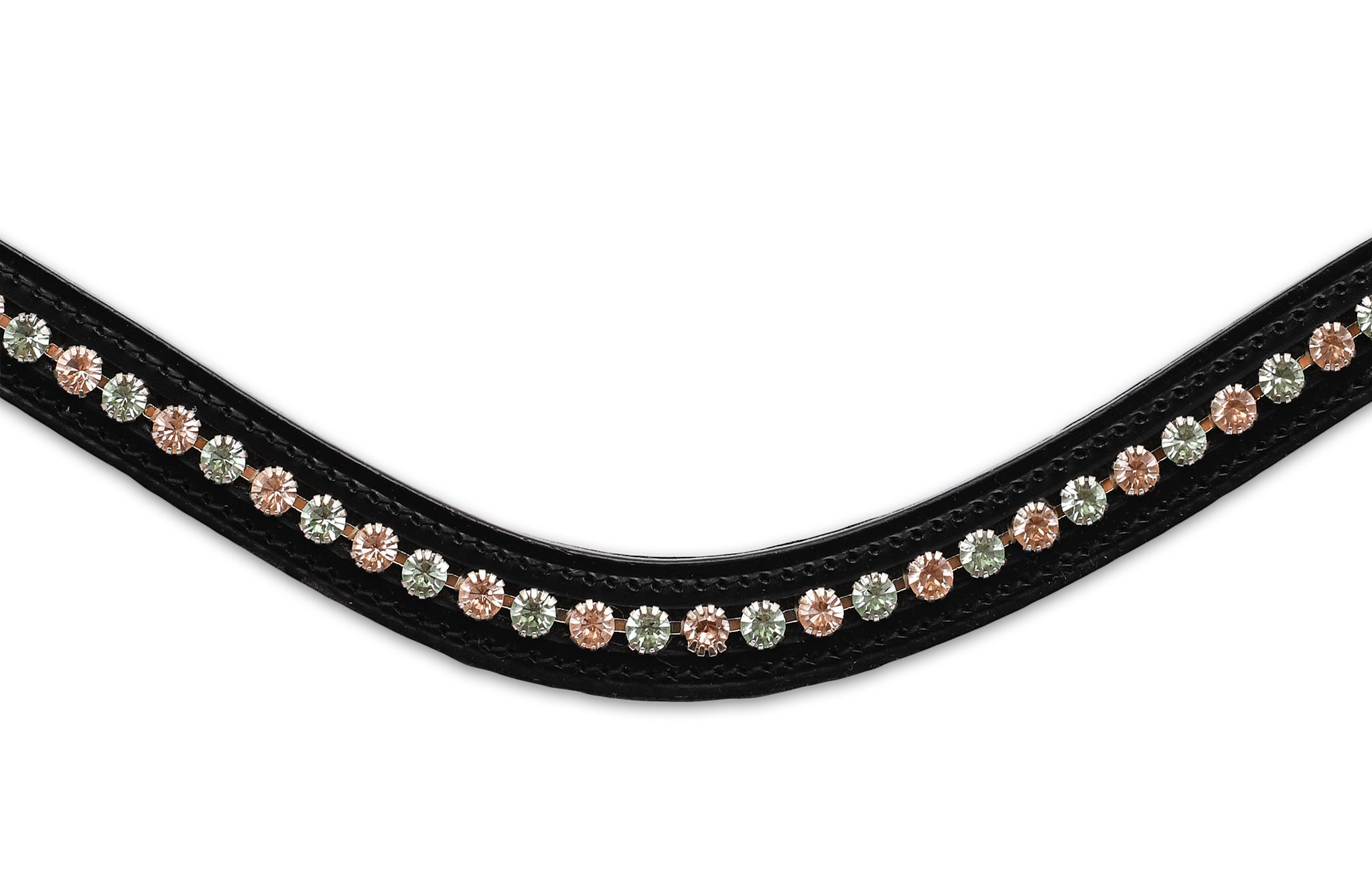 Mint and Gold Browband - Equiluxe Tack