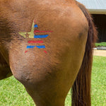 Miss American Pie - Glitter Stencil Tattoo Kit for Horses - Equiluxe Tack
