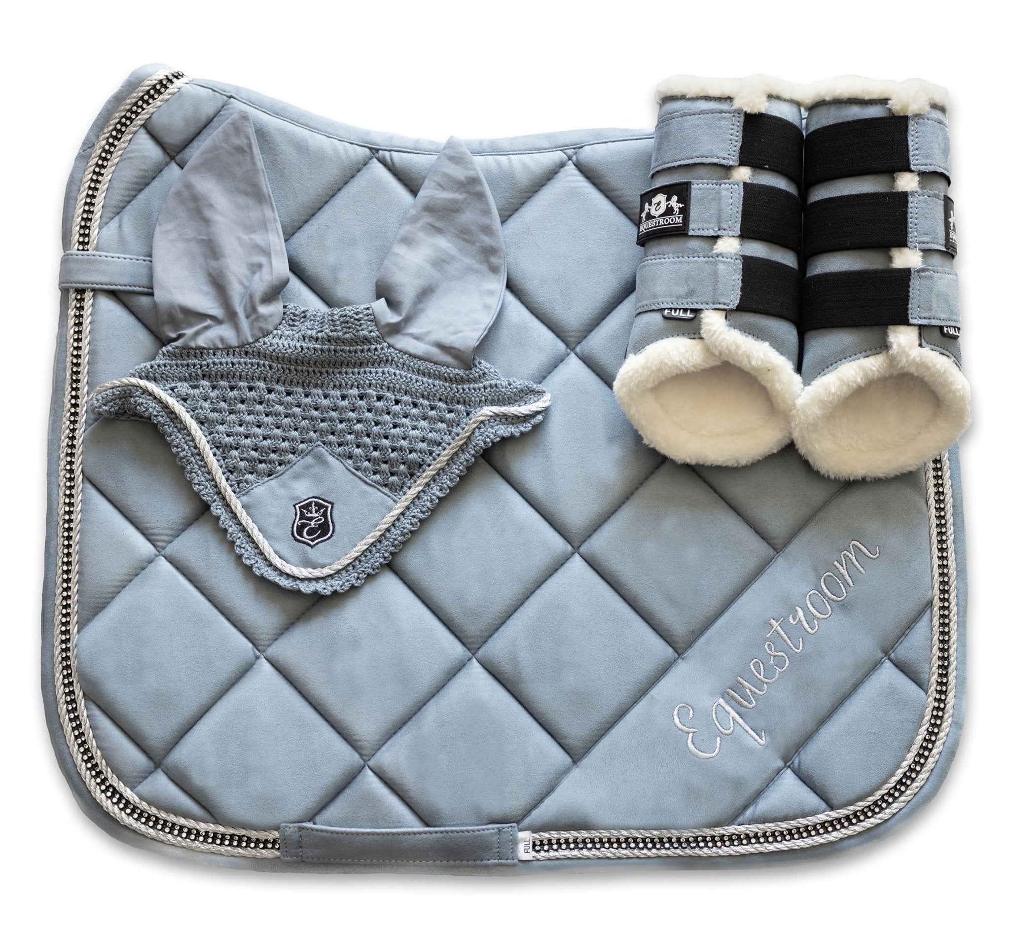 Moonstone Blue Saddle Pad Set - Equiluxe Tack