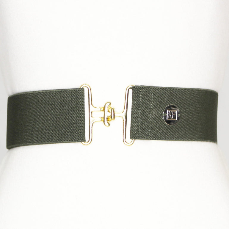 Olive Green 1.5" or 2" Elastic Riding Belt - Equiluxe Tack