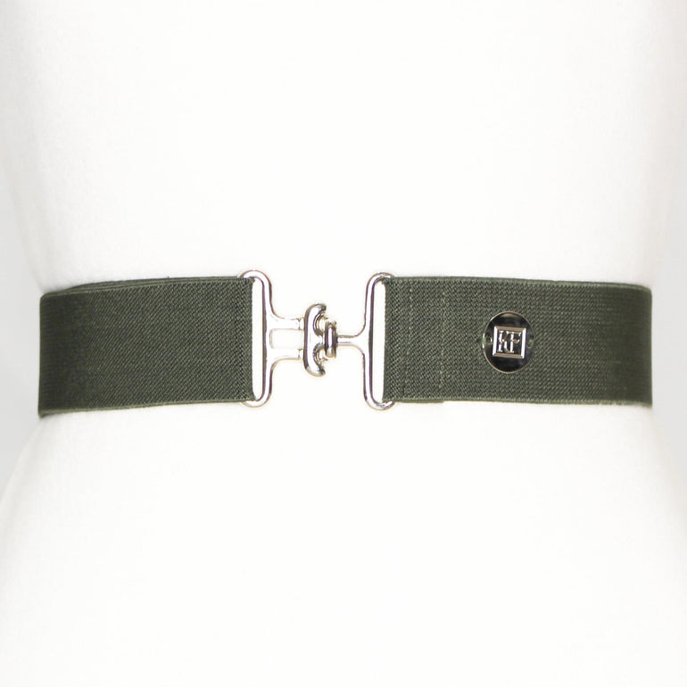 Olive Green 1.5" or 2" Elastic Riding Belt - Equiluxe Tack