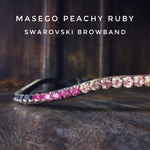 Peachy Ruby browband - Equiluxe Tack