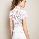 Rönner Prairi Polo-Shirt Short Sleeve | Botany Print Blanc | High-tech