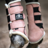 Powder Pink Suede Boots - Equiluxe Tack