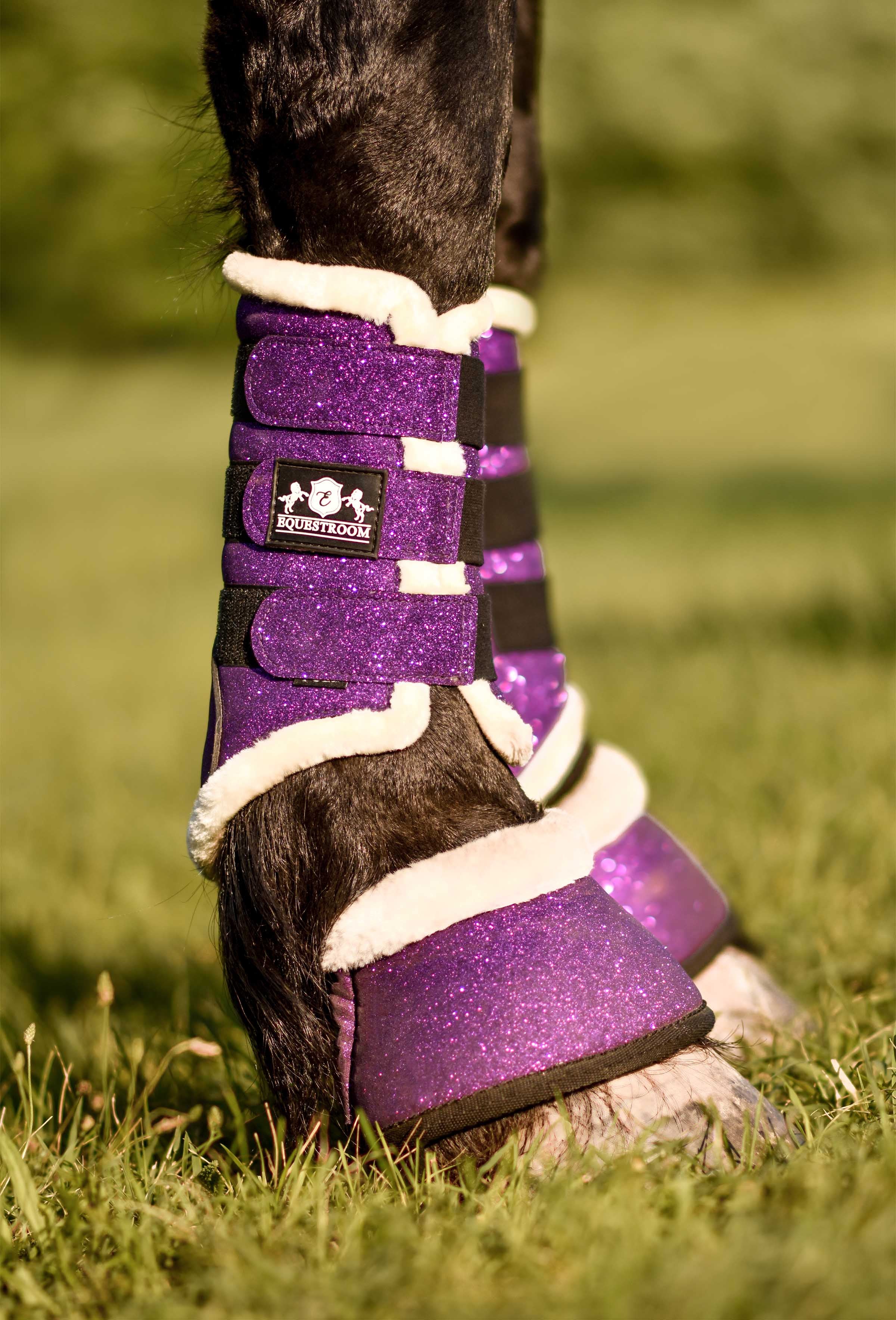 Purple Amethyst Bell Boots - Equiluxe Tack